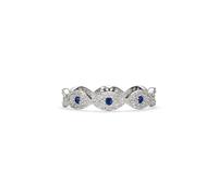 PERIMADE Anillo de anillo para mujer, chapado en oro de 18 quilates, con circonita cúbica, ojo azul nazar, anillo de eternidad, no se deslustra, de plata de ley 925, apilable, joyería de cumpleaños
