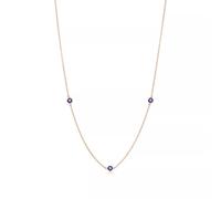 PERIMADE Collar con colgante de mal de ojo azul para mujer, chapado en oro de 18 quilates, plata de ley 925 esmaltada, cadena de estación de mal de ojo, hipoalergénico, regalo de cumpleaños y