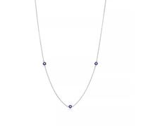 PERIMADE Collar con colgante de mal de ojo azul para mujer, chapado en oro de 18 quilates, plata de ley 925 esmaltada, cadena de estación de mal de ojo, hipoalergénico, regalo de cumpleaños y