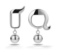 PERIMADE Pendientes de gota chapados en oro de 18 quilates para mujeres y hombres, delicados aretes colgantes de plata de ley 925 maciza para ella, diseño de bola, hipoalergénicos, no se deslustran