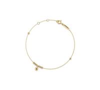 PERIMADE Pulsera tobillera con cuentas para mujer, chapada en oro de 18 quilates, plata de ley 925 con dije de campana, pulsera de tobillo apilable, regalo de joyería de moda, cumpleaños, aniversario