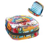 Period Kit Bolsa para Niñas Mujeres Señoras Cerebro y Bus-108 Bolsas Sanitarias de Eliminación de Servilletas Sanitarias Bolsa de Gran Capacidad con Cremallera para Almohadilla Menstrual