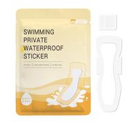 Period Pads, Swimming Pads, 4 Pieces Waterproof Comfortable Fit Skin Friendly Material Breathable Reliable PU Film Long Lasting, Panty Liner for Women Shower Beach, Blue, Yellow
