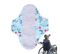 Period Pads - Washable Waterproof Leakproof Menstrual Pads for Women | 4-Layer Bamboo Charcoal Core with Snap-Wing Security & Sensitive Skin Safe for Office, Home and Travel