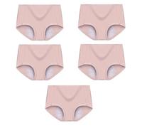 Period Panties Cotton Underwear Postpartum Briefs Menstrual Leak Proof Soft Panty Teenage Girls First Starter Kit Knickers Pack Of 5 Pink M