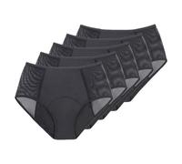 Period Pants For Women Black High Waist Mesh Menstrual Underwear Heavy Flow Leakproof Postpartum Period Knickers Panties 5 Pack Black Xl