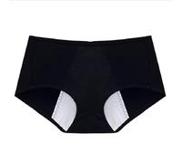 Period Pants For Women Breathable Cotton Knickers Stretchy Menstrual Panty Comfortable Postpartum Briefs Protective Sport Underwear Teenage Girls Black M
