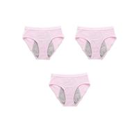 Period Pants For Women Heavy Flow Period Underwear Menstrual Knickers Briefs absorbent Leak Proof Panties For Teenage Girls 3 Pack Light Pink Xl