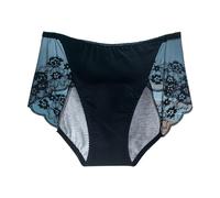 Period Pants Menstrual Briefs Heavy Flow Absorbent Leak Proof Crotch Extra Protection Hipster Lace Knickers Breathable Panty Comfy Underwear Black L