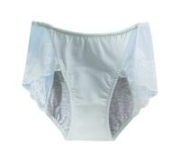 Period Pants Menstrual Briefs Heavy Flow Absorbent Leak Proof Crotch Extra Protection Hipster Lace Knickers Breathable Panty Comfy Underwear Green L