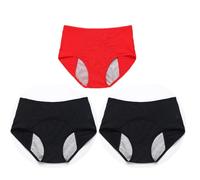 Period Pants Postpartum Briefs Heavy Flow Leak Proof Crotch Hipster Knickers Teenage Girls Underwear Pack Of 3 Multipack 8Xl