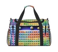 Periodic Table of Elements - Bolsa de viaje con cremalleras y asas, bolsa de lona plegable grande para vacaciones familiares, Black, Talla única