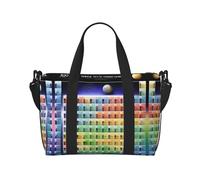 Periodic Table Of Elements - Bolsa de viaje para mujer, bolsa de mano grande para fin de semana, bolsa de entrenamiento para gimnasio, bolsa de hospital para mamá, Black, Talla única