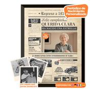 Periódico de cumpleaños 1936 - póster personalizado año nacimiento con foto, nombre y mensaje - regalo original para hombre o mujer 89 años - estilo vintage con marco opcional - recuerdo inolvidable