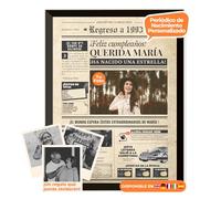 Periódico de cumpleaños 1993 - póster personalizado año nacimiento con foto, nombre y mensaje - regalo original para hombre o mujer 33 años - estilo vintage con marco opcional - recuerdo inolvidable