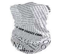 Periódico Vintage En Blancos Y Negro Polainas De Cuello 26X30Cm Multifuncional Calentador De Cuello Cómodo Bandana para Ciclismo Adulto Hombre