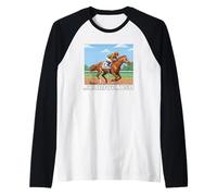 Periodismo Caballo, Carreras de Caballos, del Mar, Santa Anita, Caballos Camiseta Manga Raglan