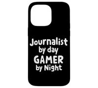 Periodista de día Jugador de Noche Noticias Escritor Equipo de periodismo Carcasa para iPhone 14 Pro MAX