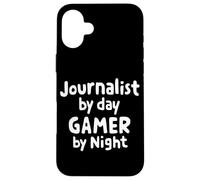 Periodista de día Jugador de Noche Noticias Escritor Equipo de periodismo Carcasa para iPhone 16 Plus