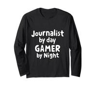 Periodista de día Jugador de Noche Noticias Escritor Equipo de periodismo Manga Larga