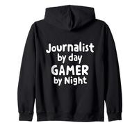 Periodista de día Jugador de Noche Noticias Escritor Equipo de periodismo Sudadera con Capucha
