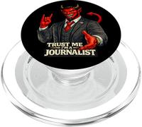 Periodista Diablo | Protesta Humor Satanás Sin codicia Corporativa PopSockets PopGrip para MagSafe