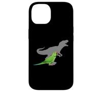 Periquito Indio Ringneck con T Rex Shadow Bird Lovers Carcasa para iPhone 14