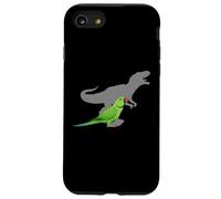 Periquito Indio Ringneck con T Rex Shadow Bird Lovers Carcasa para iPhone SE (2020) / 7/8