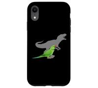 Periquito Indio Ringneck con T Rex Shadow Bird Lovers Carcasa para iPhone XR