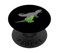 Periquito Indio Ringneck con T Rex Shadow Bird Lovers PopSockets PopGrip Adhesivo