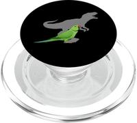 Periquito Indio Ringneck con T Rex Shadow Bird Lovers PopSockets PopGrip para MagSafe