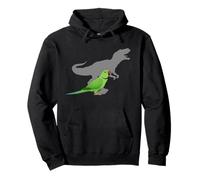 Periquito Indio Ringneck con T Rex Shadow Bird Lovers Sudadera con Capucha