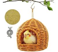 periquito | Refugio colgante de imitación de ratán - de percha de fijación sobre jaula, para dormir y descansar Calopsitas, Pinzones, Loros, Periquitos, Inseparables, Periquitos ondulados