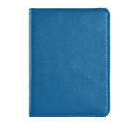 Periwinkle - Cartera de piel para pasaporte y tarjetas de vacunación, organizador de documentos de viaje, funda protectora para pasaporte, funda tipo cartera para hombres y mujeres, impermeable, Azul