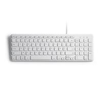 perixx PERIBOARD-213W - Teclado USB con Cable y silencioso, 36,7 x 12,1 x 1,8 cm, diseño Compacto con Teclado numérico - AZERTY francés - Blanco