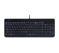 Perixx PERIBOARD-220 Wired Keyboard with USB Hub - Compact 398x145x32mm Size - 2 USB Hubs - US English Layout