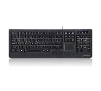 Perixx PERIBOARD-313 Illuminated Keyboard with Touchpad - Standard Full Size Layout - Fit with Professional or Industrial Use - US English Layout