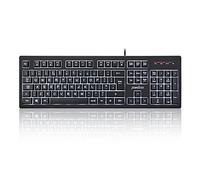 Perixx PERIBOARD-329 Teclado retroiluminado con Cable USB, 19 Teclas Altas Tipo Scissor y Anti-Ghosting, Iluminado LED Multicolor, QWERTY UK