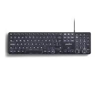 Perixx PERIBOARD-331 Teclado Full-Size USB retroiluminado con Cable - Teclas de Tijera Tipo X - Retroiluminación Blanca - Negro - QWERTY Español