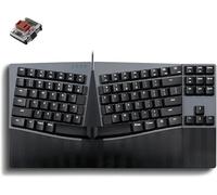 Perixx PERIBOARD-335BR Teclado compacto mecánico ergonómico con cable,Interruptores táctiles marrones de bajo perfil,Compatible con Windows y Mac OS X,Inglés de EE. UU