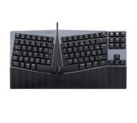 Perixx PERIBOARD-335BR Teclado con Cable Compacto y ergonómico - Tenkeyless - Teclas táctiles Marrones de Perfil bajo - Teclas Macro programables - Windows y Mac OS X - Diseño AZERTY francés