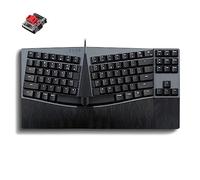 Perixx PERIBOARD-335RD Teclado compacto mecánico ergonómico con cable,Interruptores lineales rojos de bajo perfil,Compatible con Windows y Mac OS X,Inglés de EE. UU