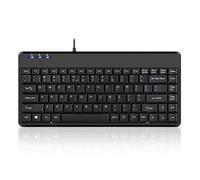Perixx PERIBOARD-409 Mini Teclado Inglés (US QWERTY) - USB - 2X USB Hubs - Negro - 315x147x20mm