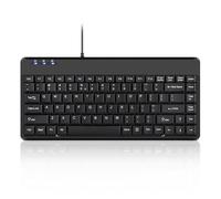 Perixx PERIBOARD-409 Mini Teclado Inglés (US QWERTY) - USB - Color Piano Negro - Dimensión 315x147x20mm