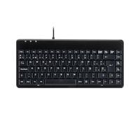 Perixx PERIBOARD-409 Mini Teclado PS2 con Cable, Negro, Layout en español