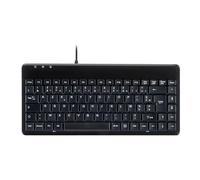 Perixx PERIBOARD-409U, Mini teclado con cable para Windows, USB, Negro, AZERTY