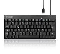 Perixx PERIBOARD-422 FR, Mini Teclado con Cable AZERTY USB-C - Negro