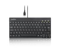 Perixx PERIBOARD-426 Mini Teclado con Cable USB, Francés AZERTY, Negro