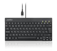 Perixx PERIBOARD-426 Mini Teclado de Perfil bajo con Cable USB, Negro, Layout Español