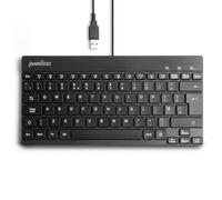 Perixx PERIBOARD-426 Mini teclado USB con cable, teclas de corto recorrido, Negro, QWERTY (UK)